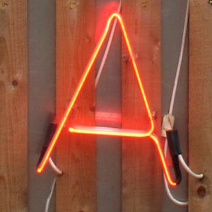 Neon Letter A